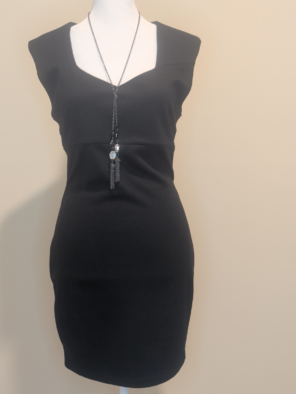 Forever 21 Black Mini Dress with Sweetheart Neckline and Criss Cross Back